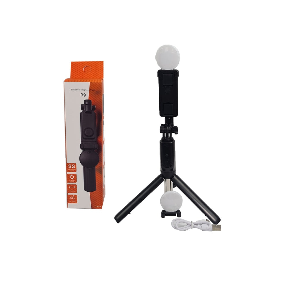 Trípode Soporte Selfie Stick R9 Luz LED