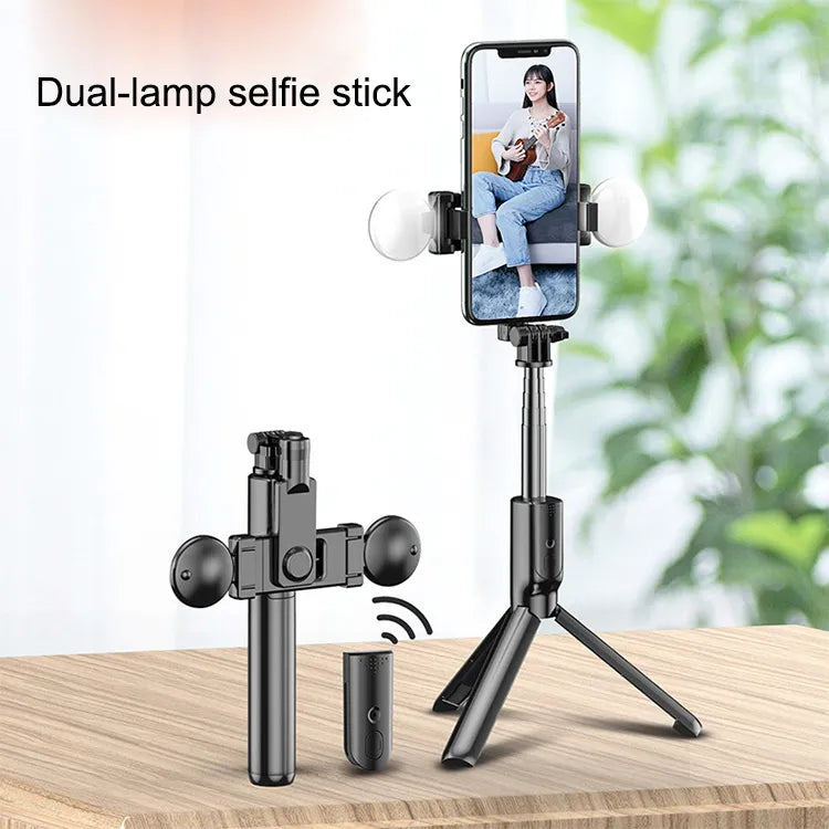Trípode Soporte Selfie Stick R9 Luz LED